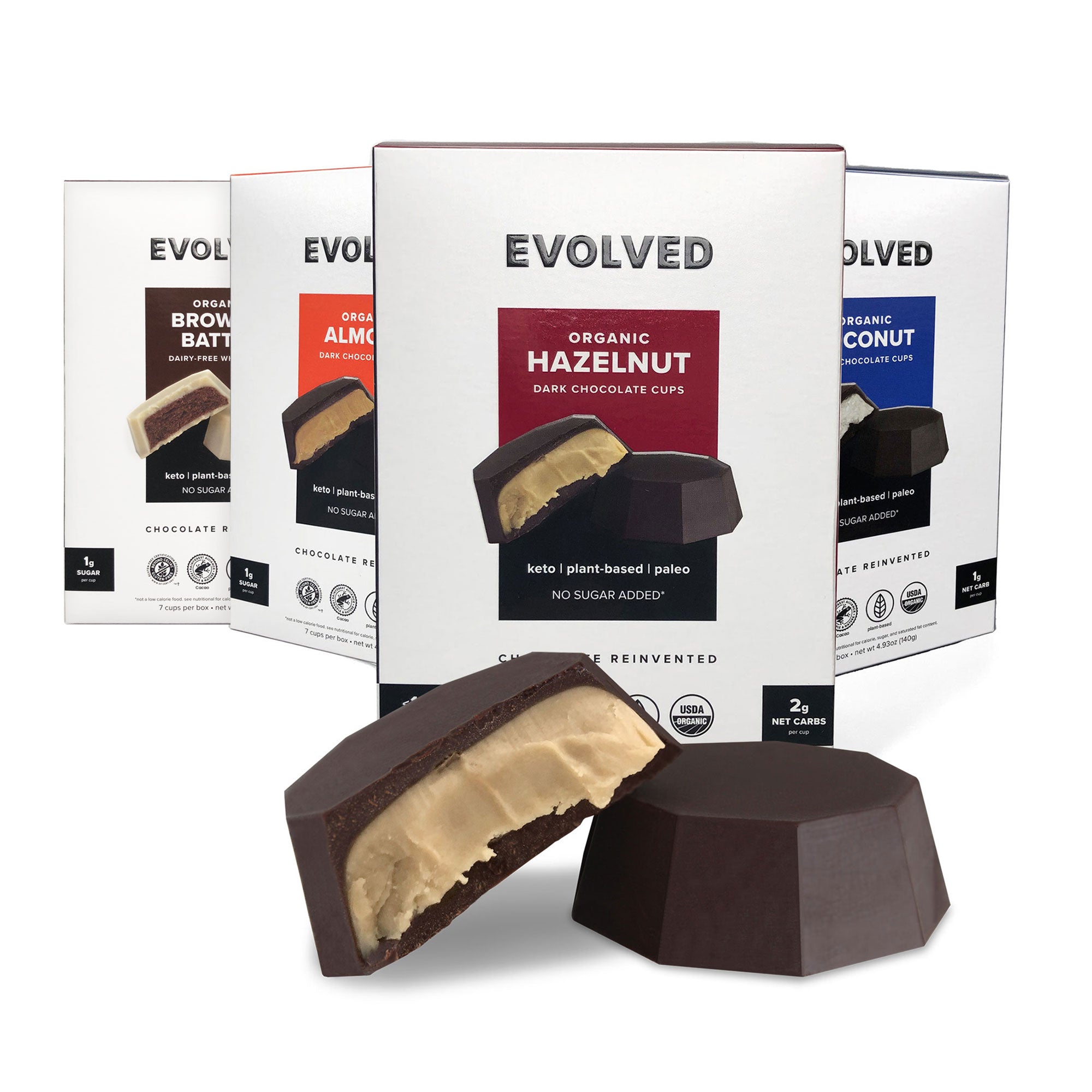 CHOCOLATE CUPS VARIETY PACK – EVOLVED CHOCOLATE
