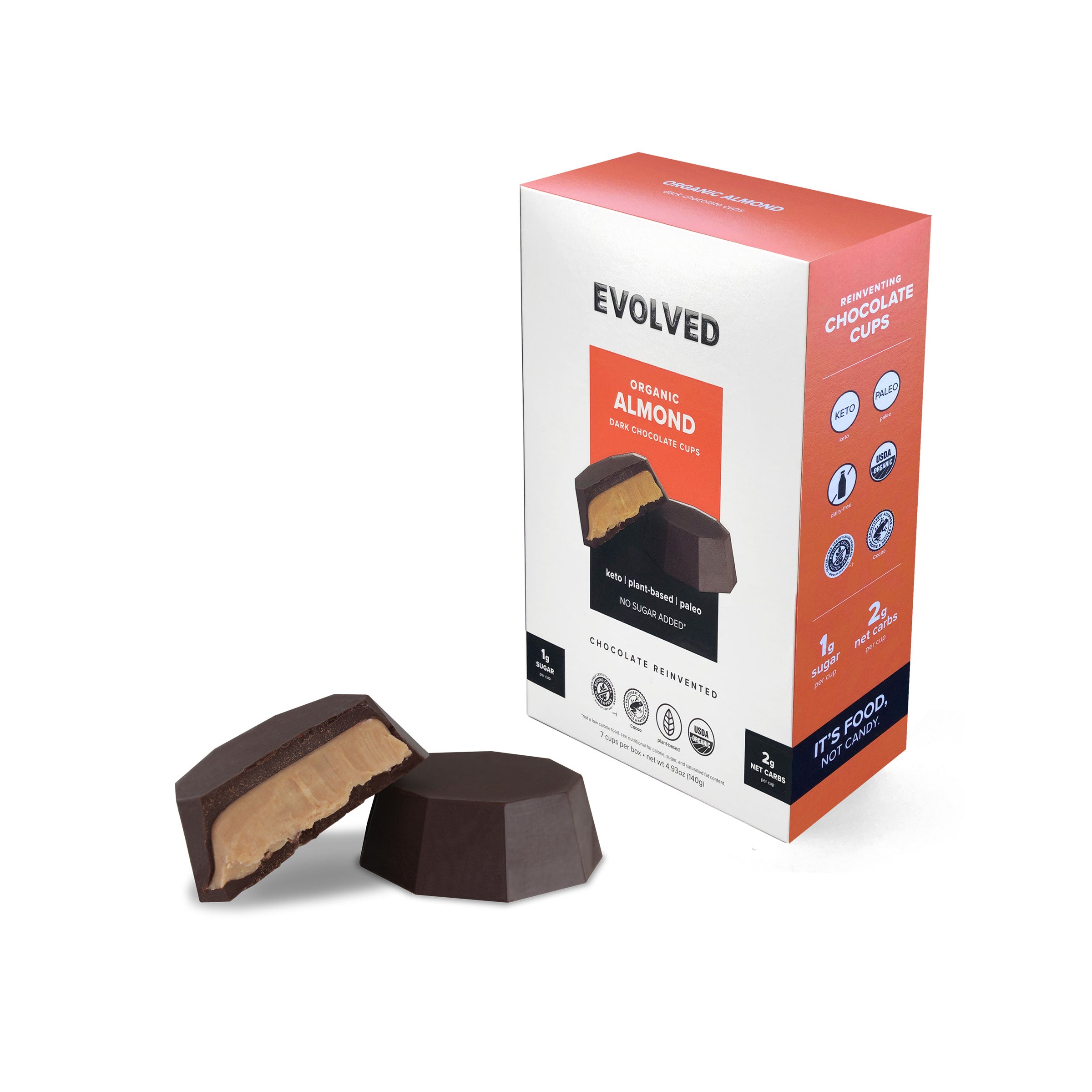 ALMOND BUTTER CUPS – EVOLVED CHOCOLATE